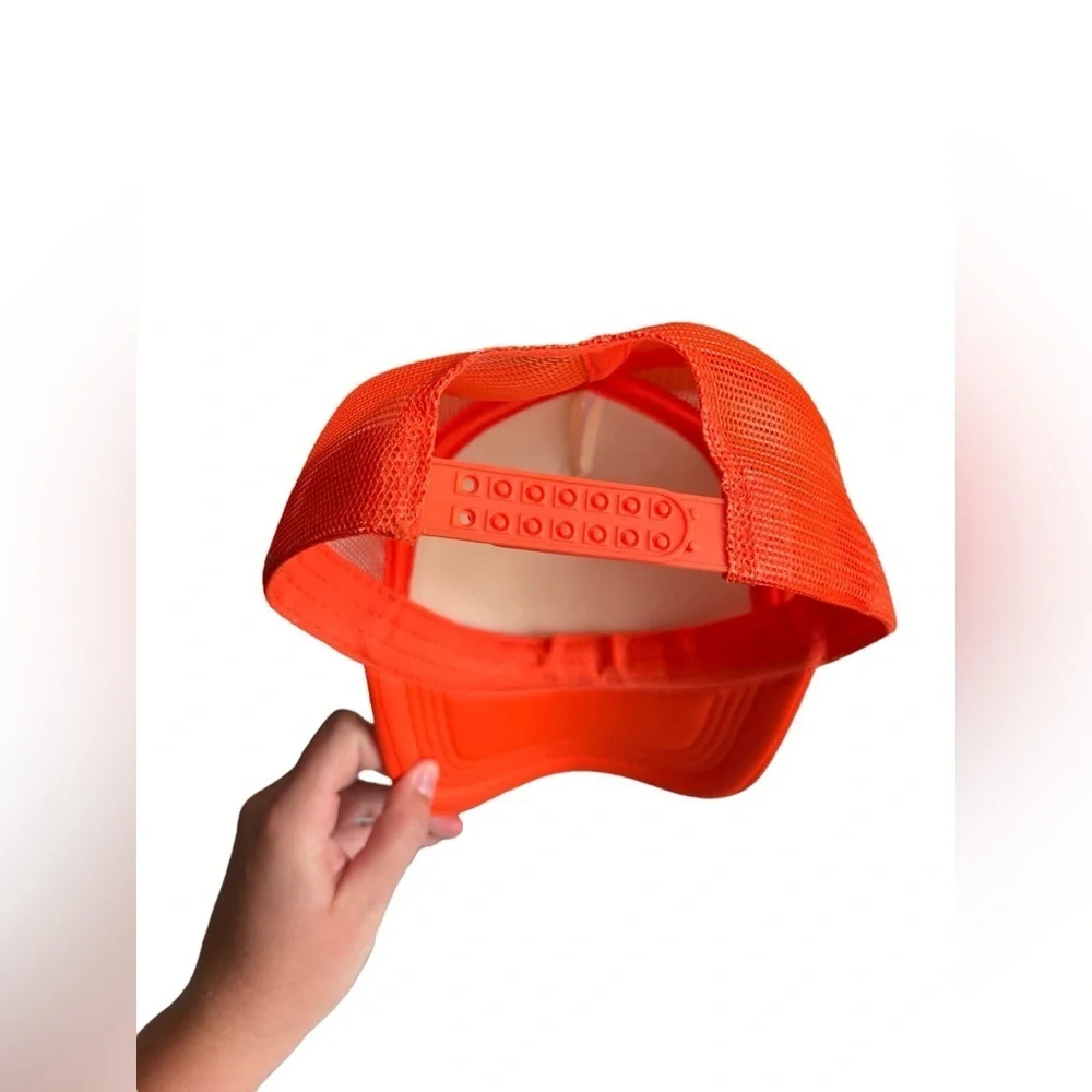 Route 66 orange patch work snap back trucker hat - Picture 3 of 3